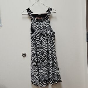 Speed Control Black and White Patterned Women's Dress Size 1X